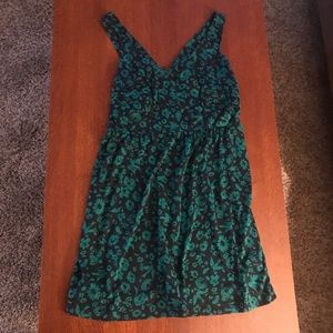 Dark blue & green dress